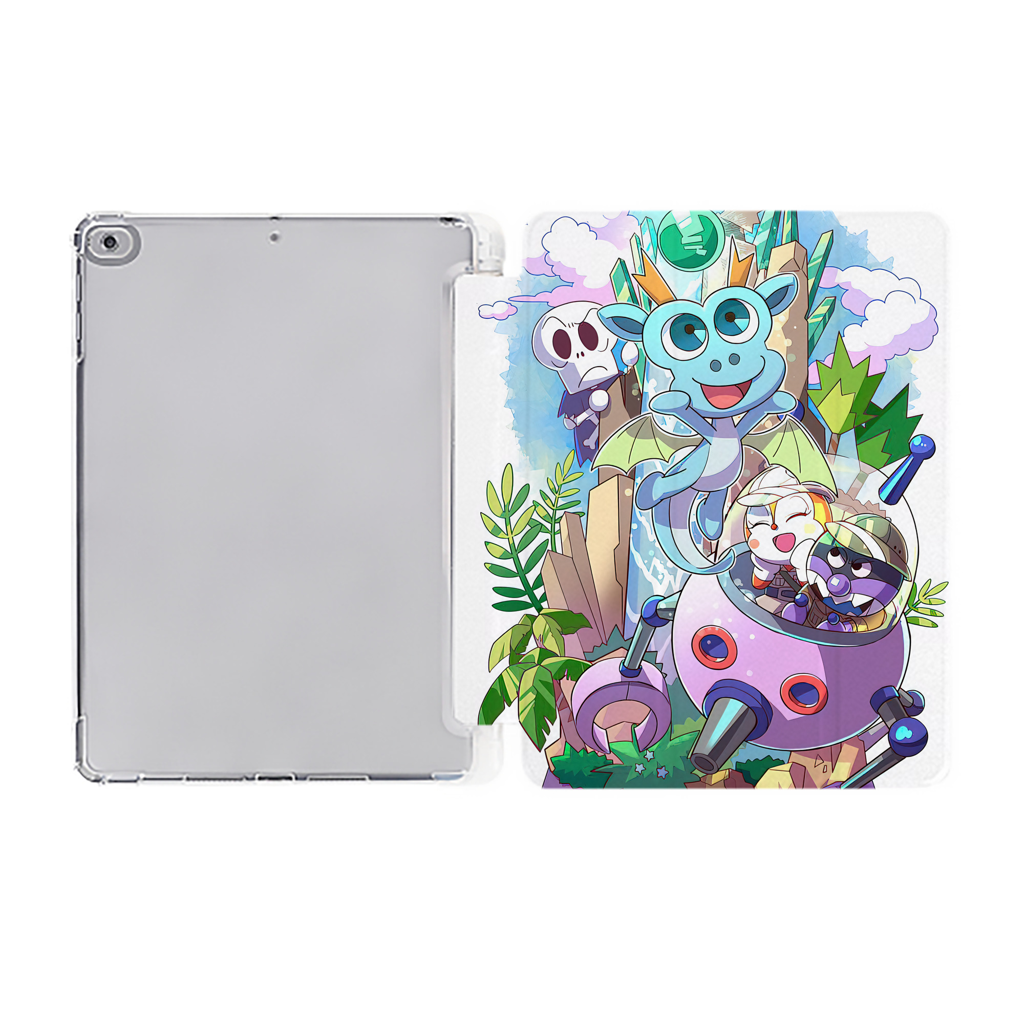 （画像用） アンパンマン Anpanman IPad ケース ペン収納付き 三つ折りスタンド PUレザー×シリコン 対応機種9.5/10.5/10.9インチ